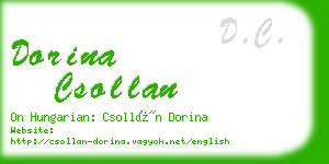 dorina csollan business card